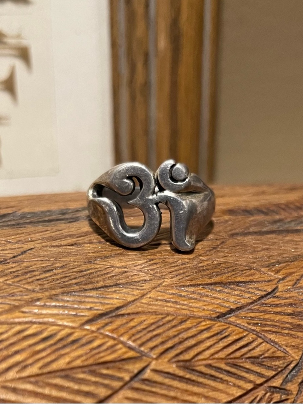 Vintage Sterling Silver 925 Aum/Om Cut Out Ring Size 9 | Made in Thailand